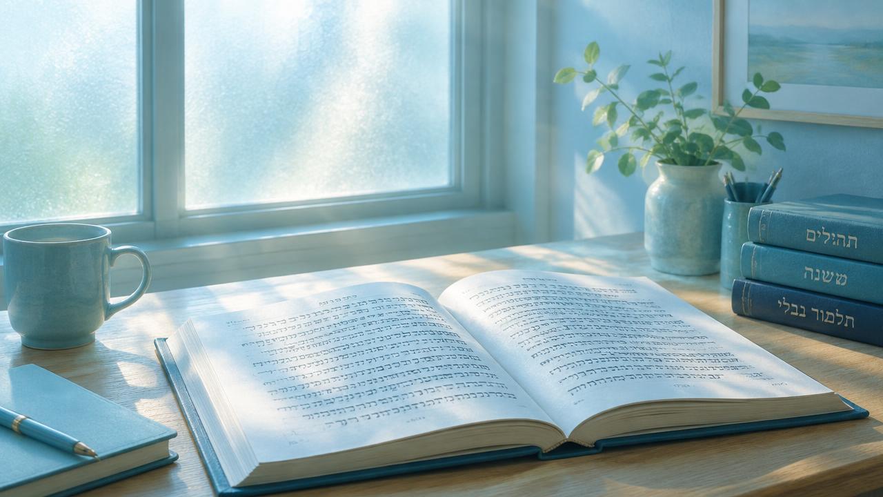 Morning light on an open sefer